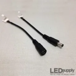 2.1mm Male/Female Plug with LED Strip Connector